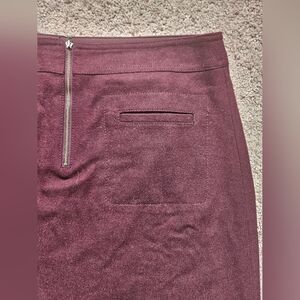 Madewell Women 8 Fireside Miniskirt Purple Maroon Zip Front Pockets Wool Blend